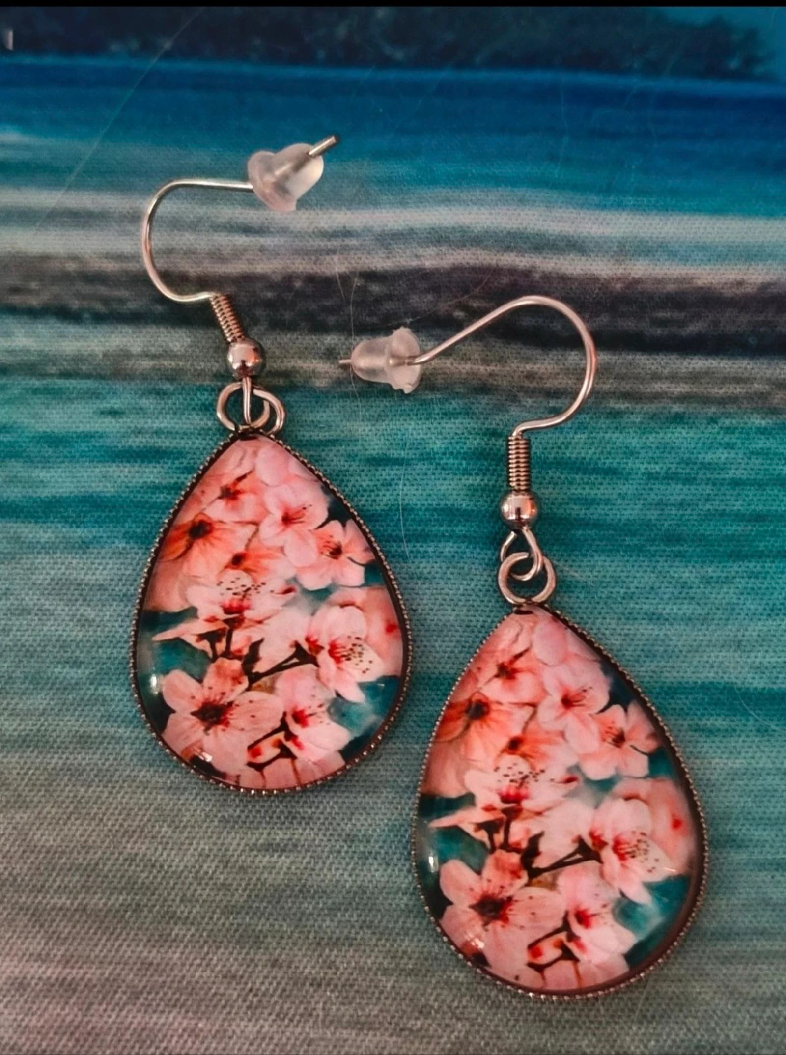 Boucles d'oreilles vintage fleurs 